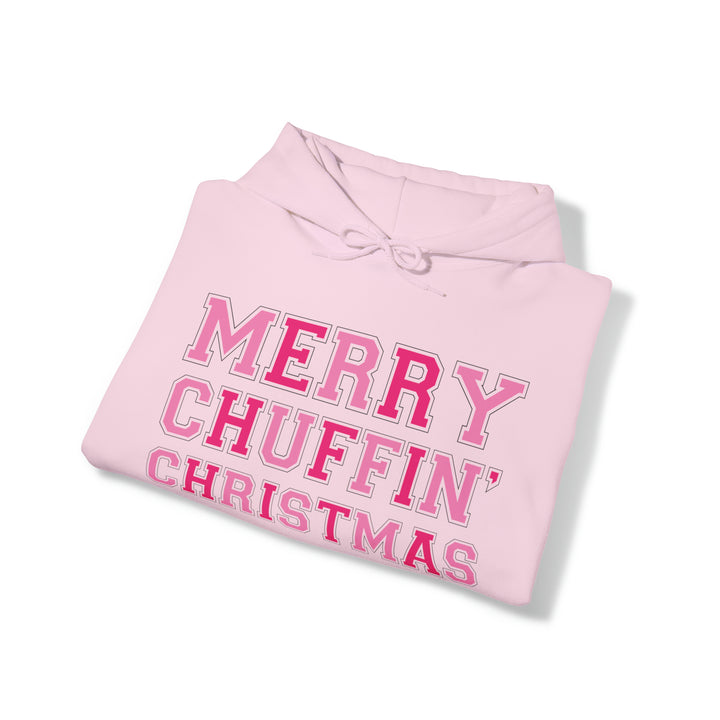 Chuffin Xmas Hoodie - Light Pink