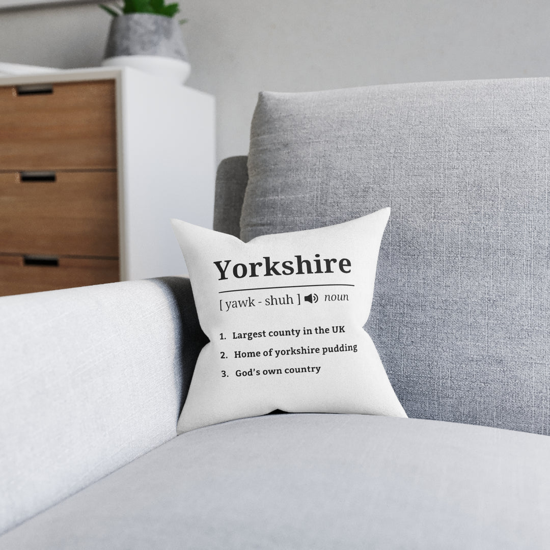 Yorkshire Fact Pillow 12x12 inches