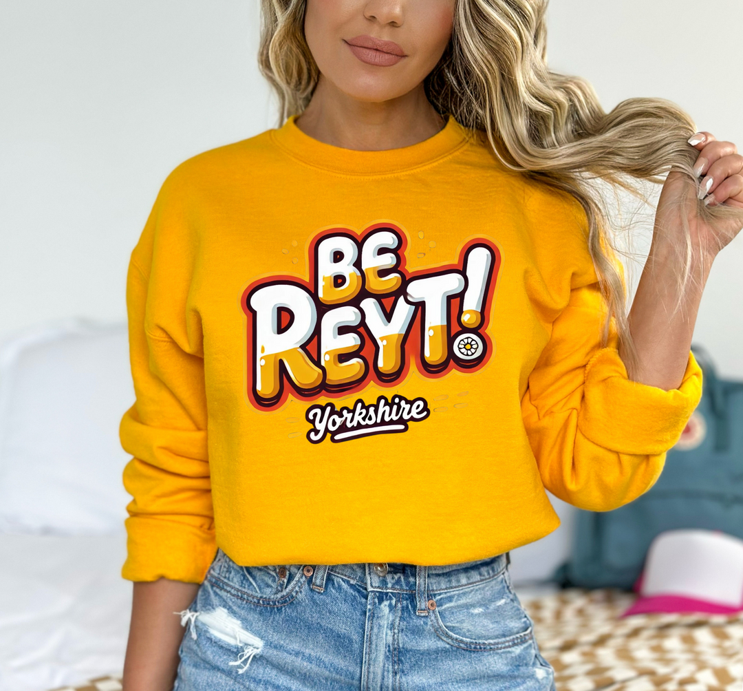 Be Reyt Art Unisex Sweatshirt - Mustard