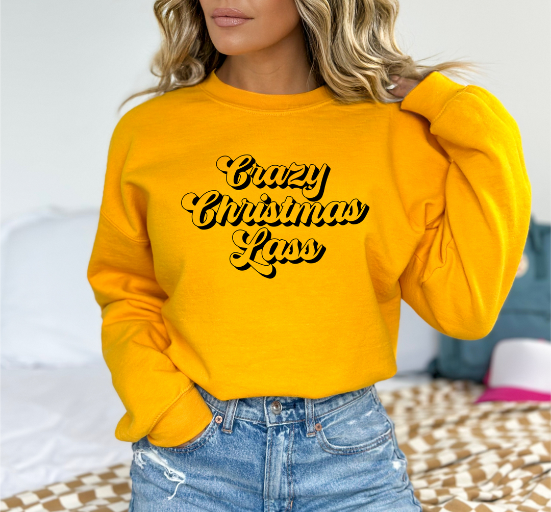 Crazy Xmas Lass Sweatshirt - Mustard
