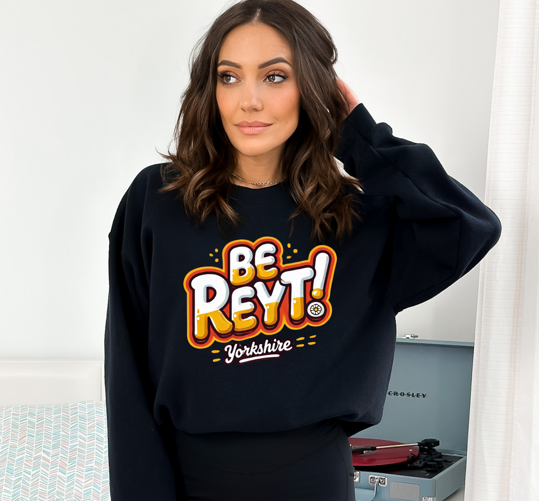 Be Reyt Art Unisex Sweatshirt - Black