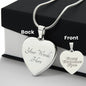 Crazy Christmas Lass Heart Necklace