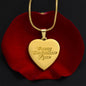 Crazy Christmas Lass Heart Necklace
