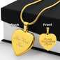 Crazy Christmas Lass Heart Necklace
