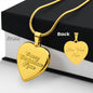 Crazy Christmas Lass Heart Necklace