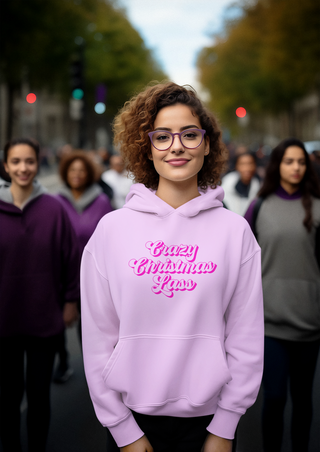 Crazy Xmas Lass Sweatshirt - Pink