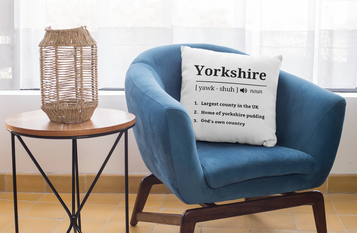 Yorkshire Fact Pillow 12x12 inches