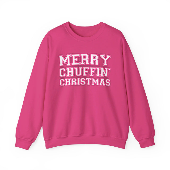 Merry Chuffin' Christmas Sweatshirt - Pink