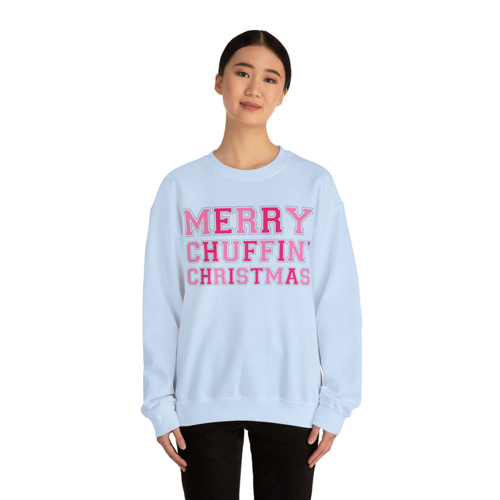 Merry Chuffin Christmas Sweatshirt - Blue