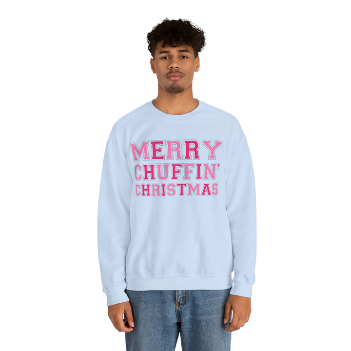 Merry Chuffin Christmas Sweatshirt - Blue