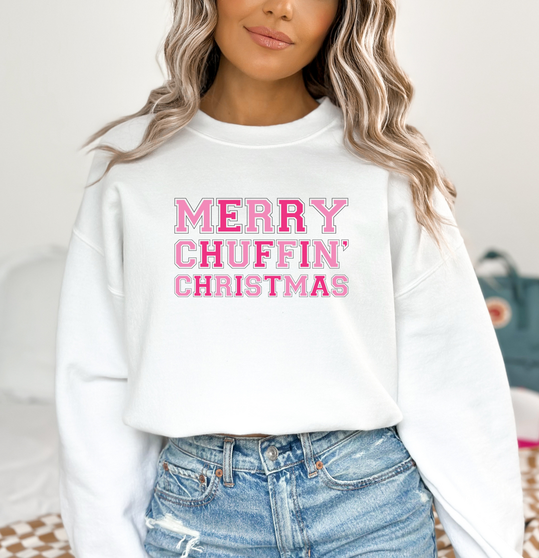 Merry Chuffin Christmas Sweatshirt - White