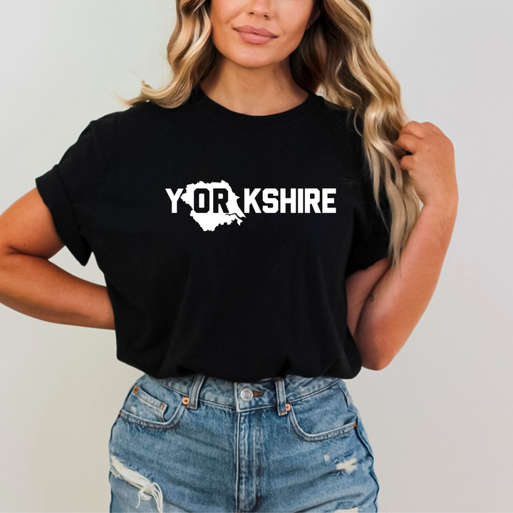 Yorkshire Map Unisex Tee - Black