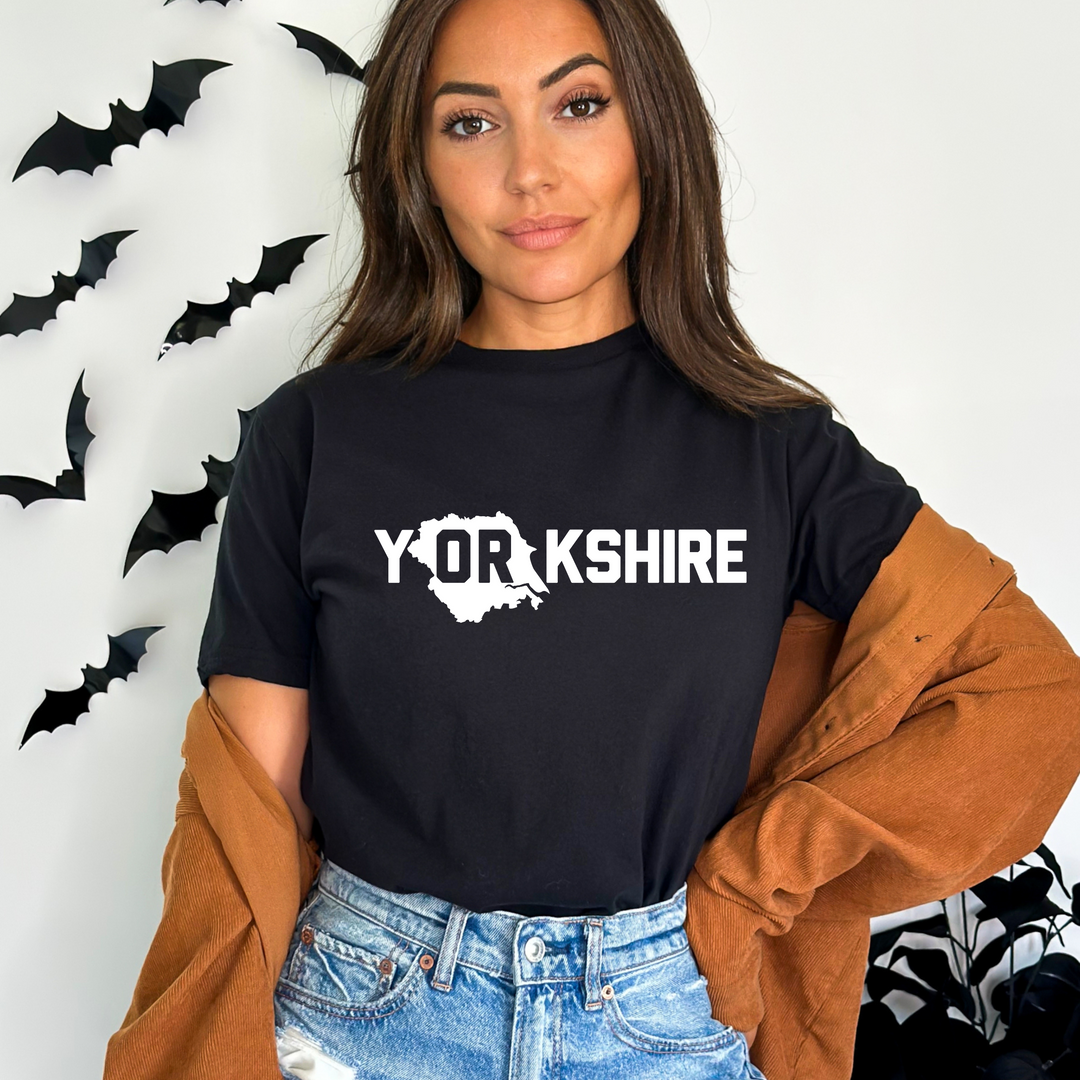 Yorkshire Map Unisex Tee - Black