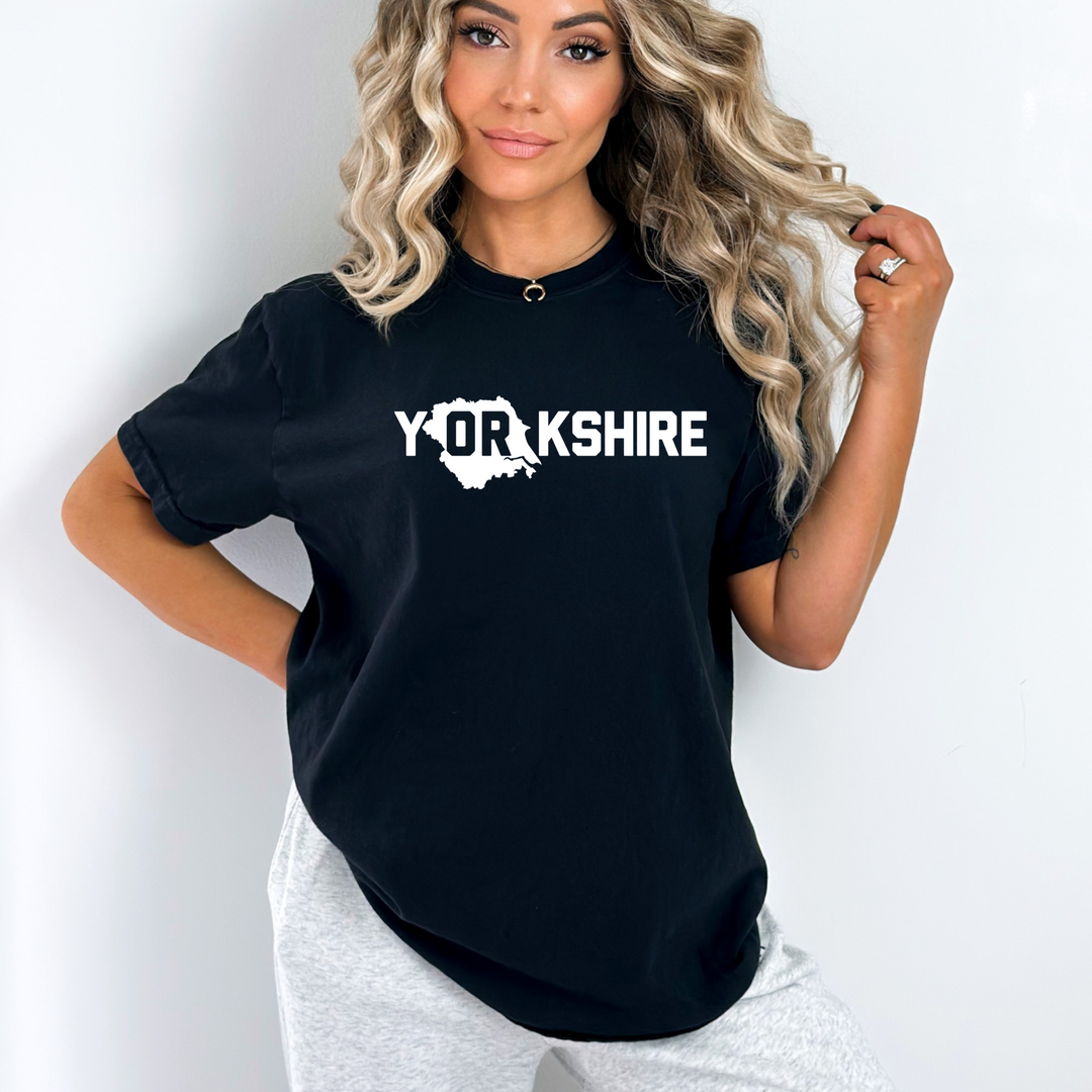 Yorkshire Map Unisex Tee - Black