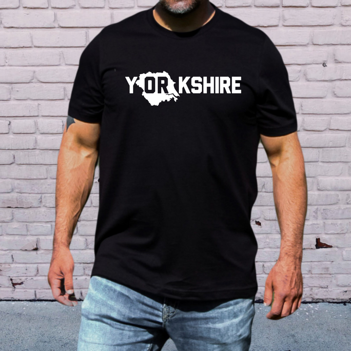 Yorkshire Map Unisex Tee - Black