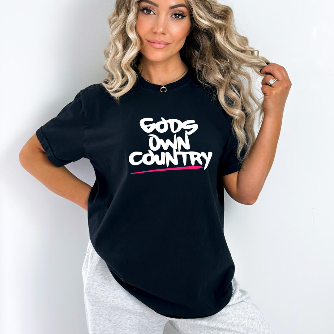 Unisex Black T-shirts | Gods Own Country Unisex Tee | Yorkshire Gear