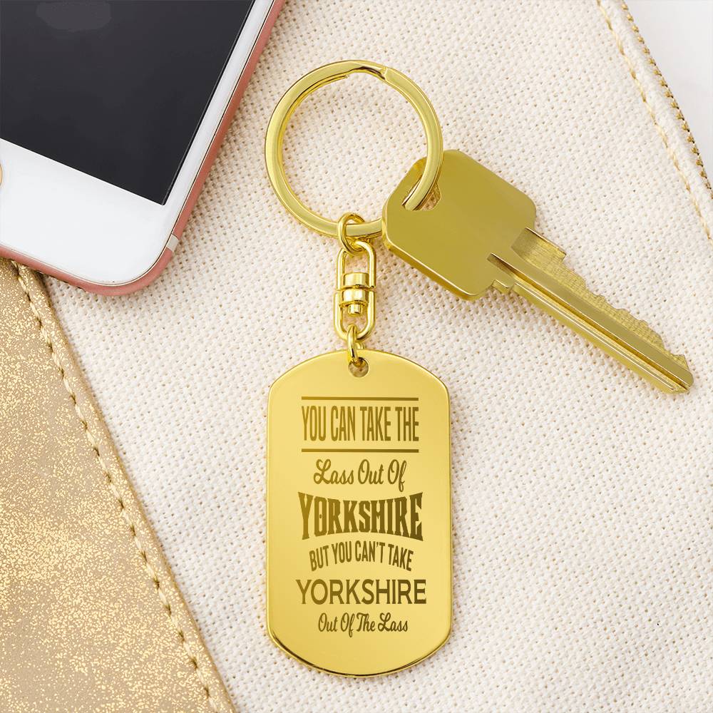 Yorkshire Lass Fact Engraved Keychain