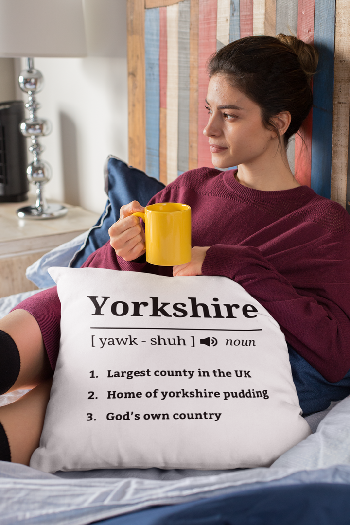 Yorkshire Fact Pillow 12x12 inches