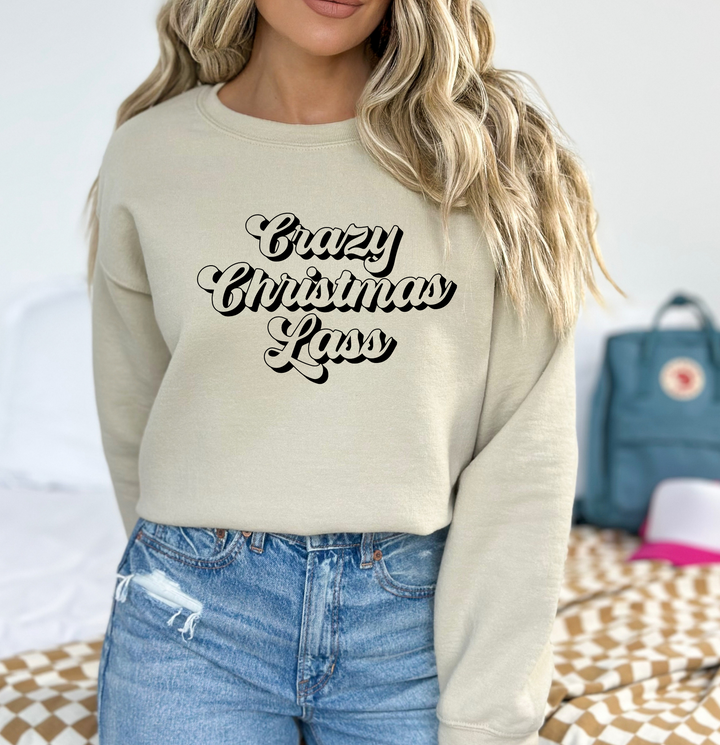 Crazy Xmas Lass Sweatshirt - Sand